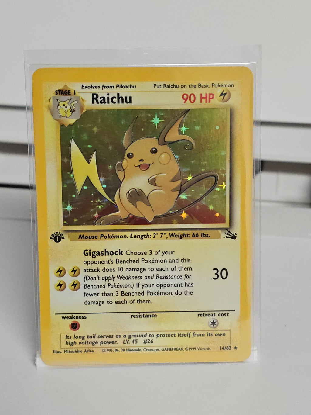 Raichu 14/62 1st Edition Holo